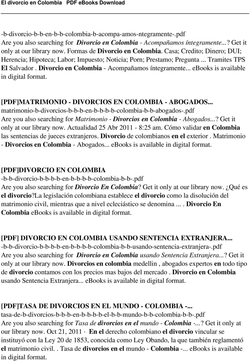 Divorcio en Colombia - Acompañamos íntegramente... ebooks is available in digital format. [PDF]MATRIMONIO - DIVORCIOS EN COLOMBIA - ABOGADOS.
