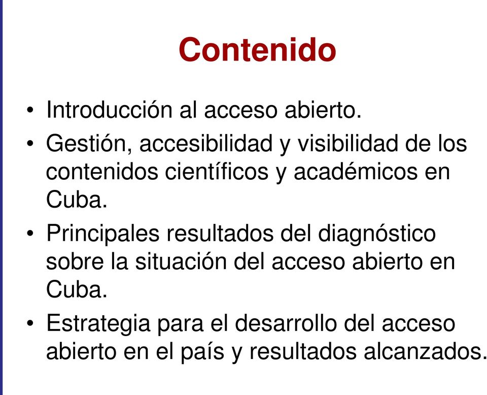 académicos en Cuba.