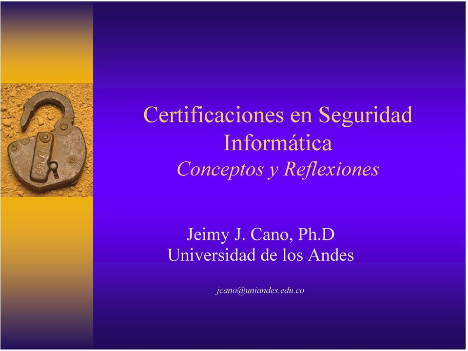 Reflexiones Jeimy J. Cano, Ph.