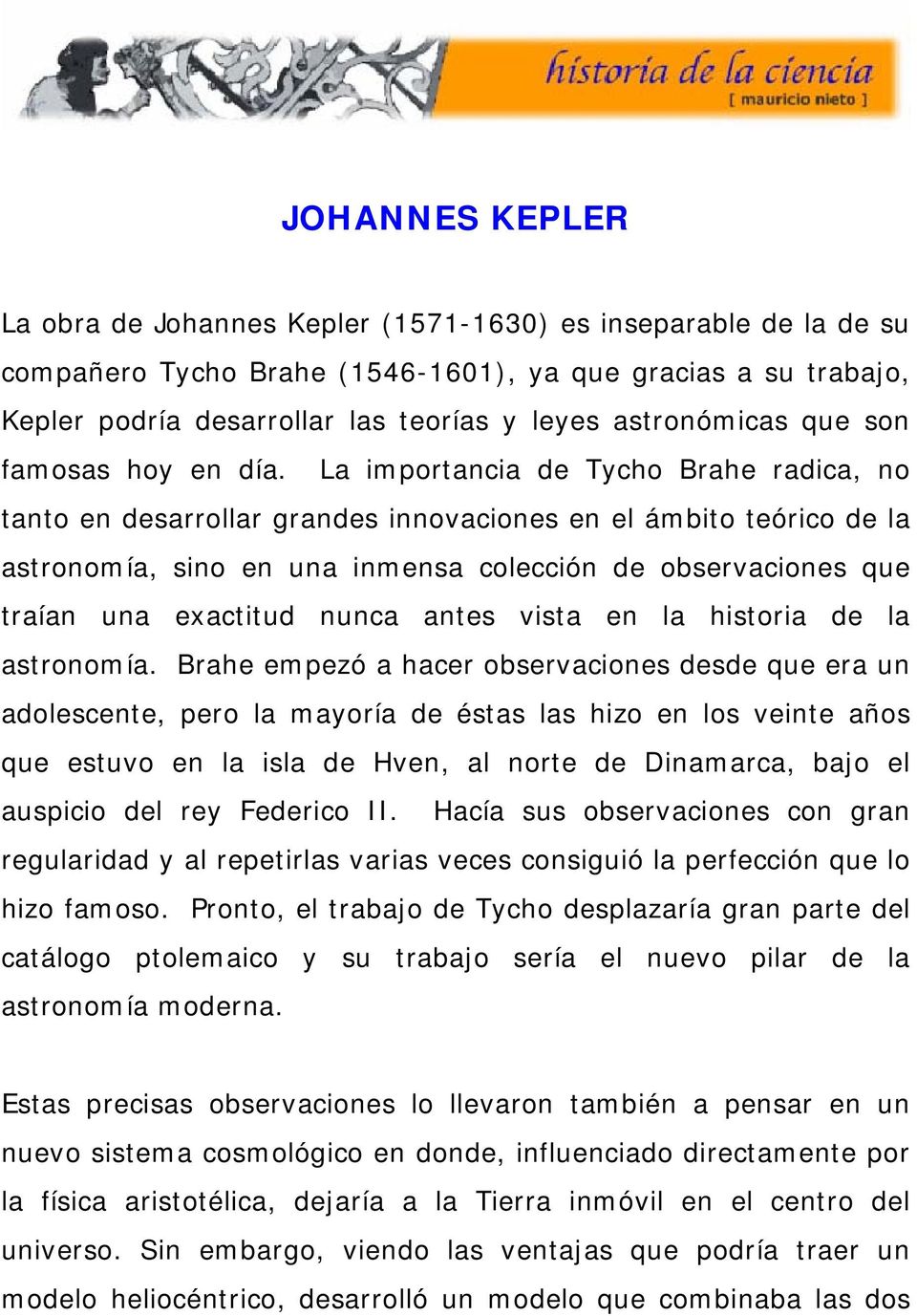 El sistema de Tycho Brahe - PDF Descargar libre