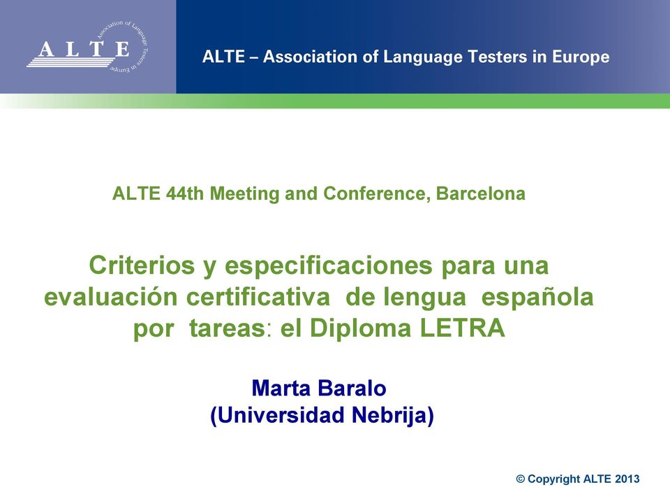 certificativa de lengua española por tareas: el