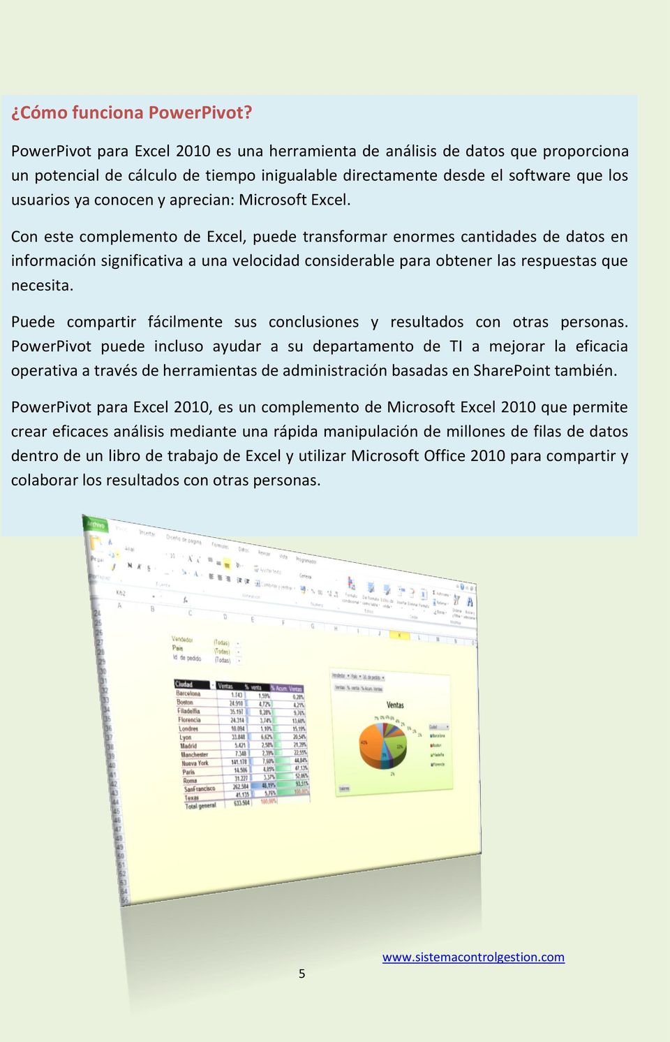 Microsoft Excel. Con este complemento de Excel, puede transformar enormes cantidades de datos en información significativa a una velocidad considerable para obtener las respuestas que necesita.