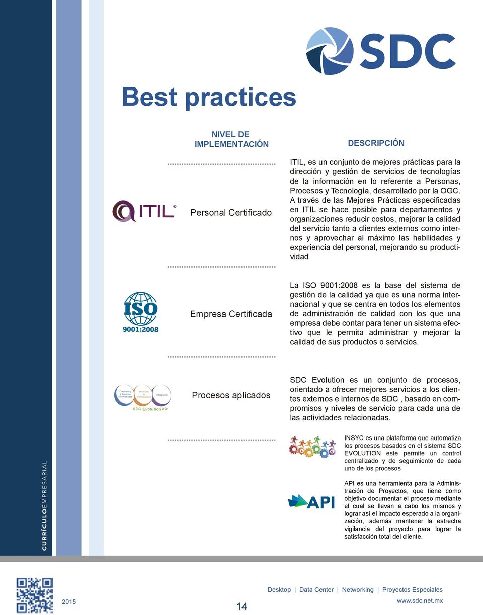 A través de las Mejores Prácticas especificadas en ITIL se hace posible para departamentos y organizaciones reducir costos, mejorar la calidad del servicio tanto a clientes externos como internos y