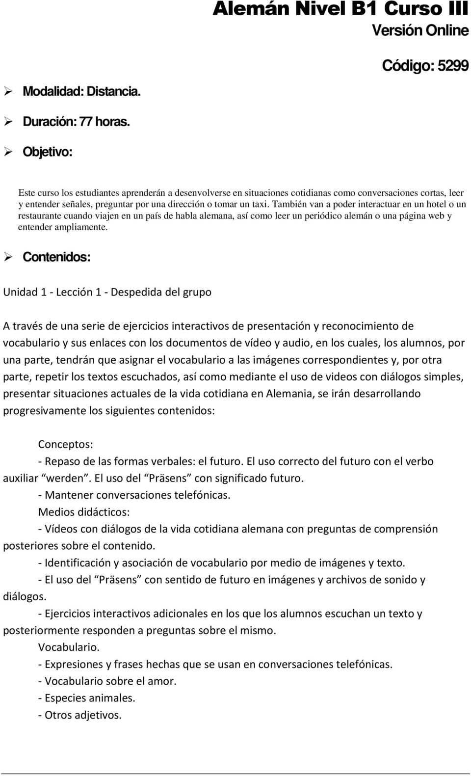 imperdonable ensalada Susurro Alemán Nivel B1 Curso III - PDF Free Download