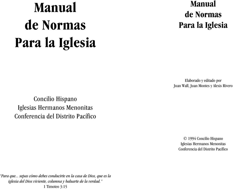 Manual de Normas Para la Iglesia - PDF Free Download