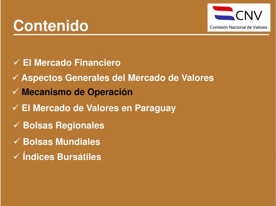 Operación El Mercado de Valores en Paraguay