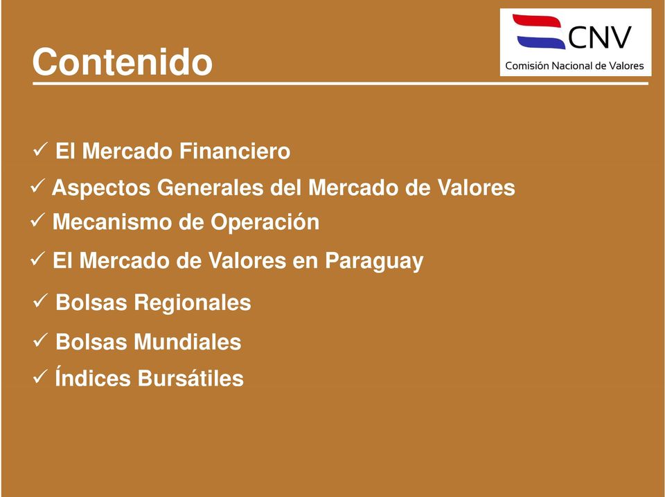 Operación El Mercado de Valores en Paraguay