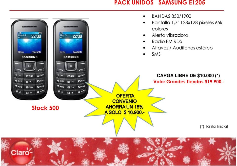 Altavoz / Audífonos estéreo SMS CARGA LIBRE DE $10.