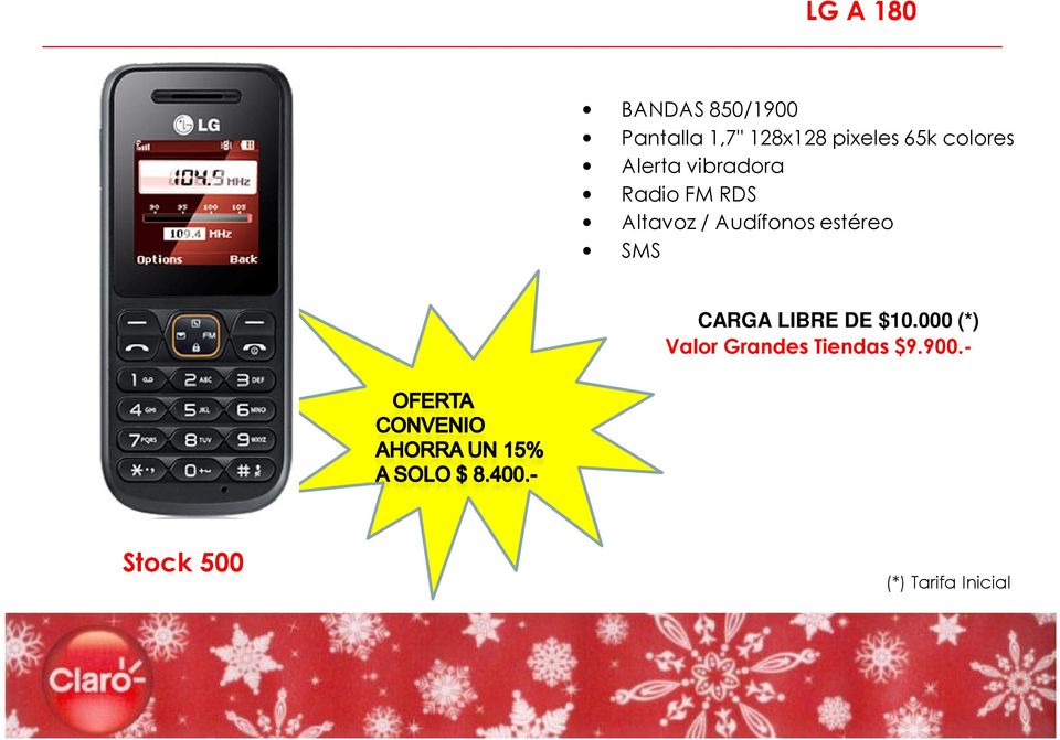 Altavoz / Audífonos estéreo SMS CARGA LIBRE DE $10.
