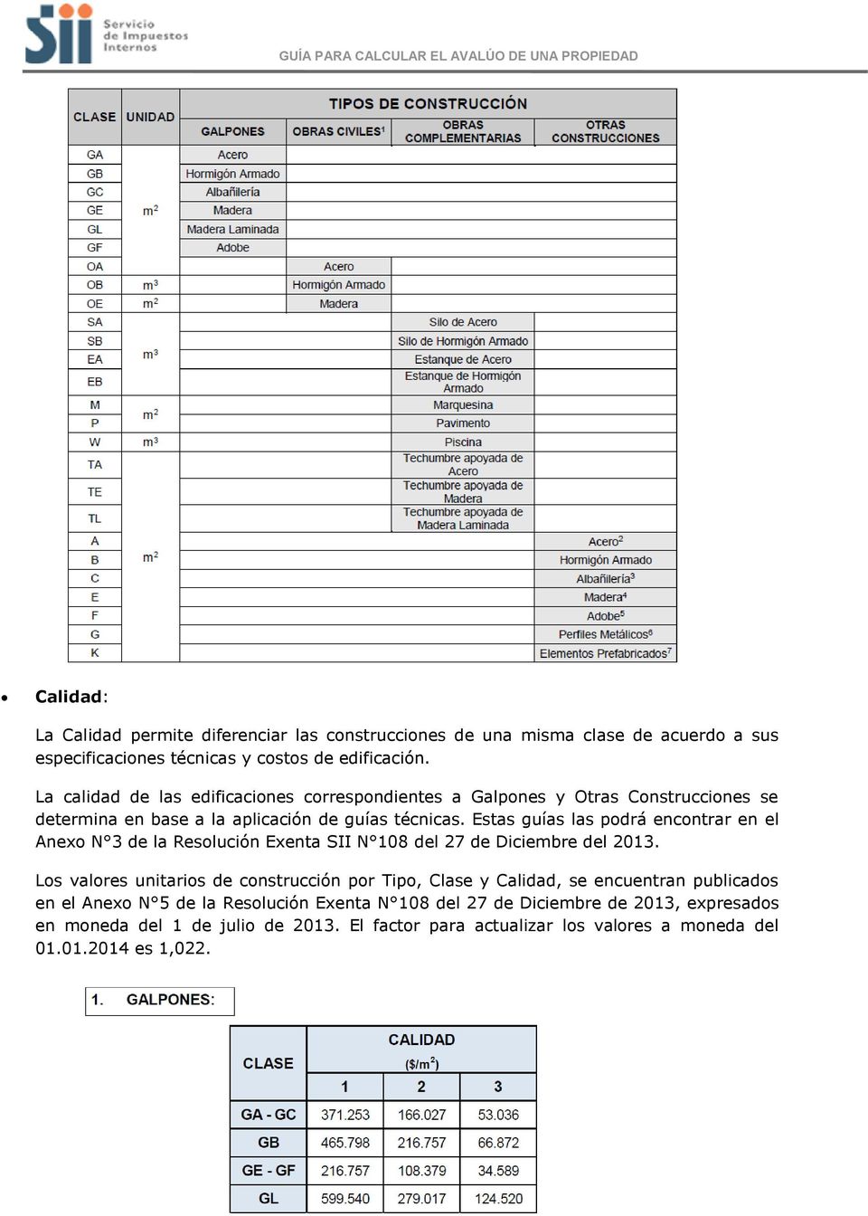 Estas guías las podrá encontrar en el Anexo N 3 de la Resolución Exenta SII N 108 del 27 de Diciembre del 2013.