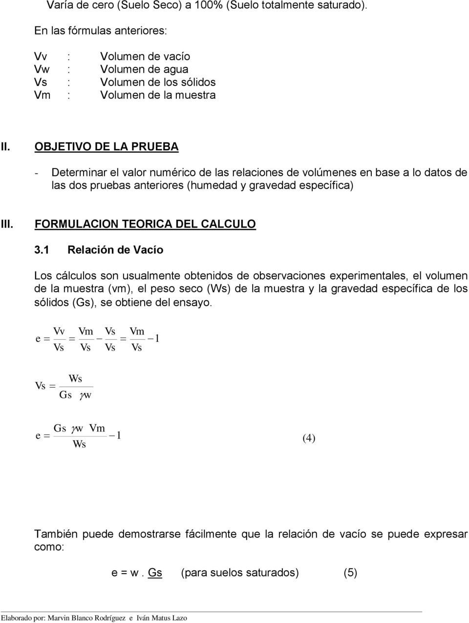 FORMULACION TEORICA DEL CALCULO 3.