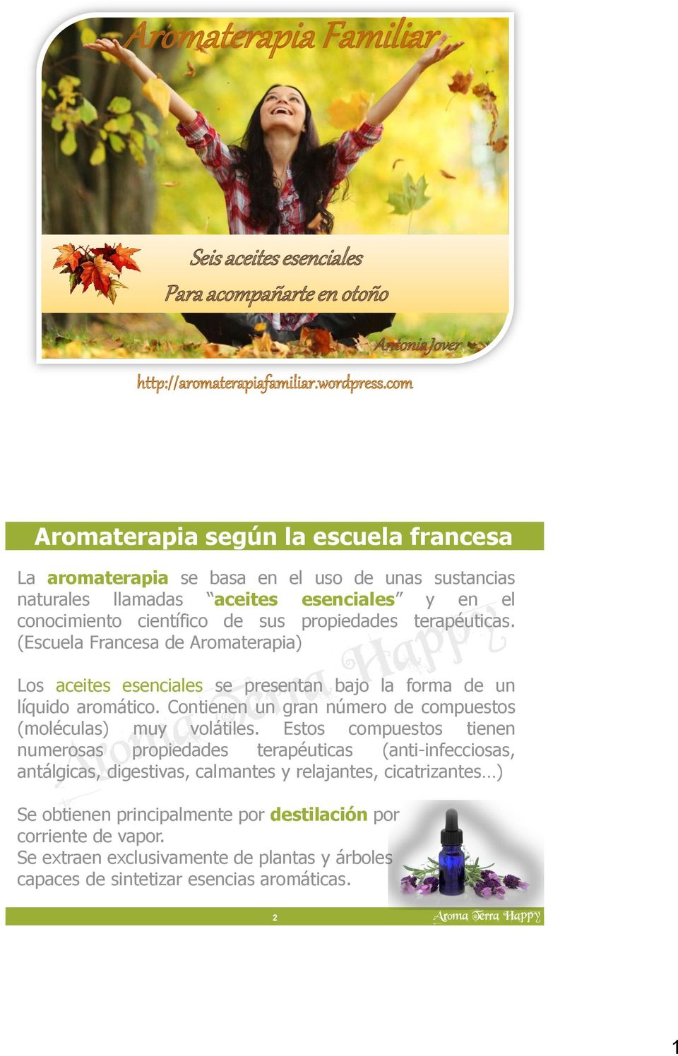terapéuticas. (Escuela Francesa de Aromaterapia) Los aceites esenciales se presentan bajo la forma de un líquido aromático. Contienen un gran número de compuestos (moléculas) muy volátiles.