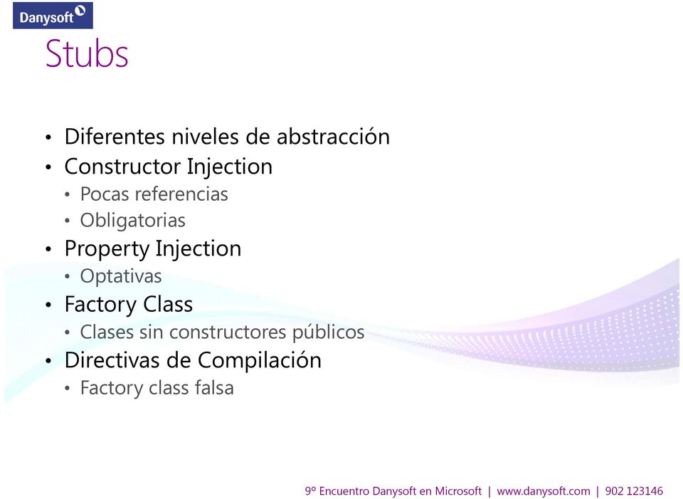 Injection Optativas Factory Class Clases sin