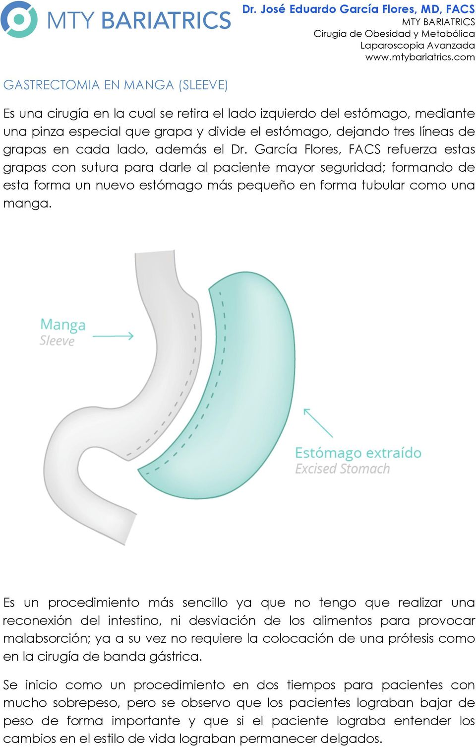 Dr. José Eduardo García Flores, MD, FACS MTY BARIATRICS Cirugía de Obesidad  y Metabólica Laparoscopia Avanzada - PDF Descargar libre