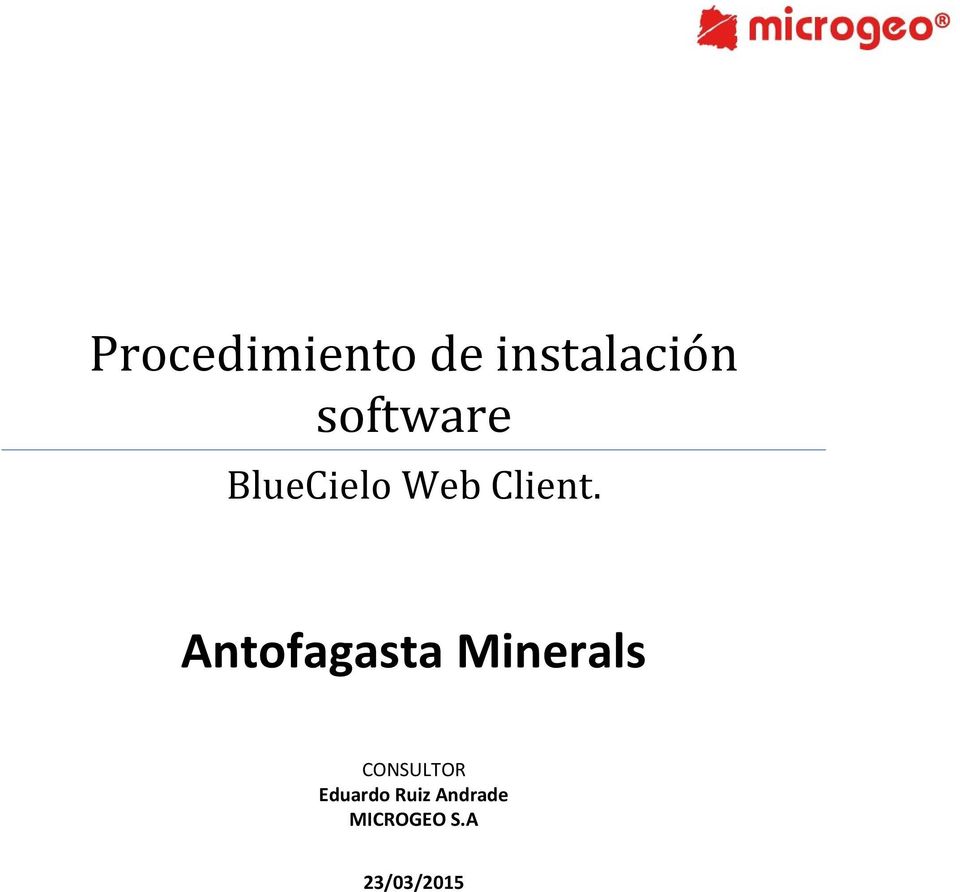 Antofagasta Minerals CONSULTOR