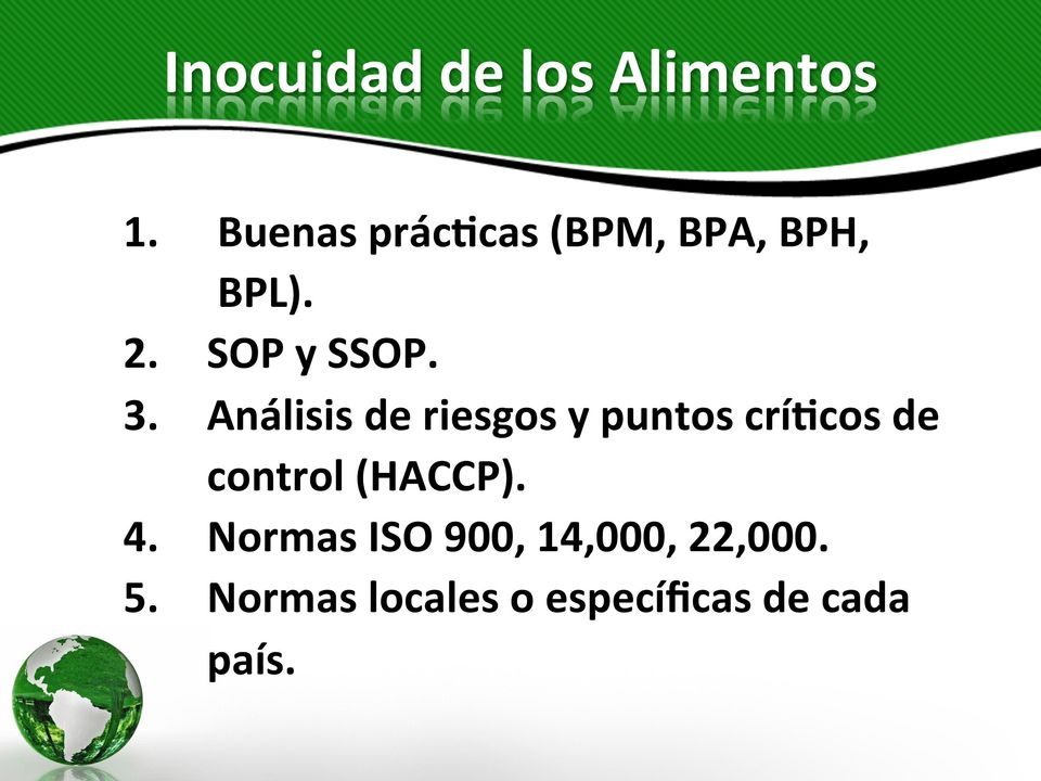Análisis de riesgos y puntos críqcos de control (HACCP).