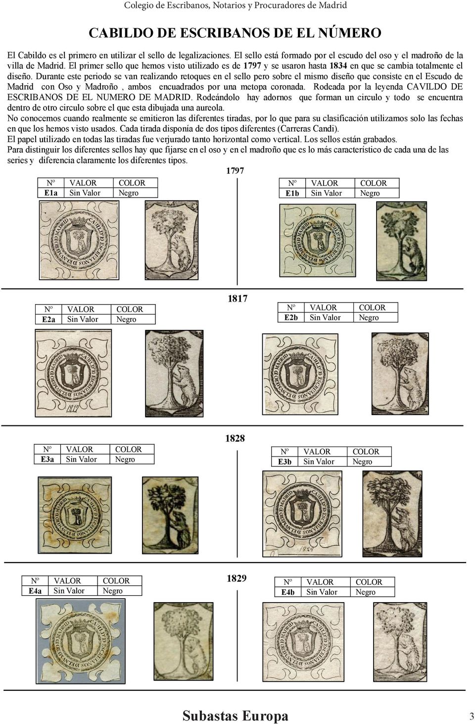 Durante este periodo se van realizando retoques en el sello pero sobre el mismo diseño que consiste en el Escudo de Madrid con Oso y Madroño, ambos encuadrados por una metopa coronada.