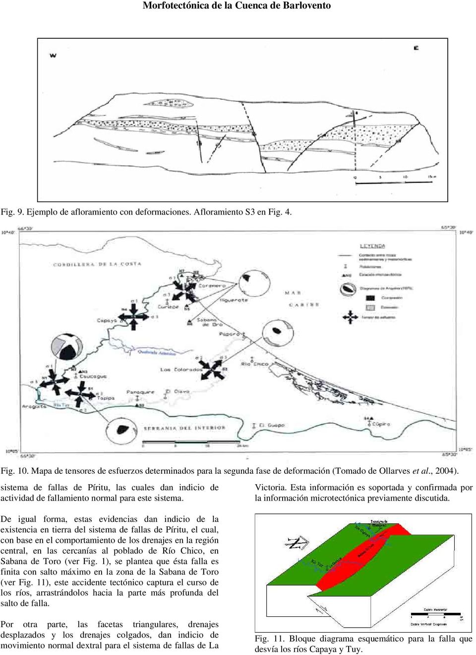 De igual forma, estas evidencias dan indicio de la existencia en tierra del sistema de fallas de Píritu, el cual, con base en el comportamiento de los drenajes en la región central, en las cercanías