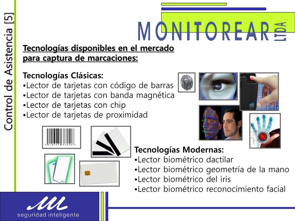 Lector de tarjetas con chip Lector de tarjetas de proximidad Tecnologías Modernas: Lector biométrico