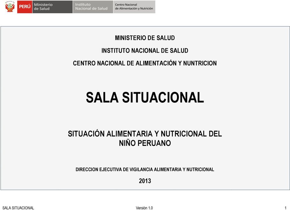 NUTRICIONAL DEL NIÑO PERUANO DIRECCION EJECUTIVA DE
