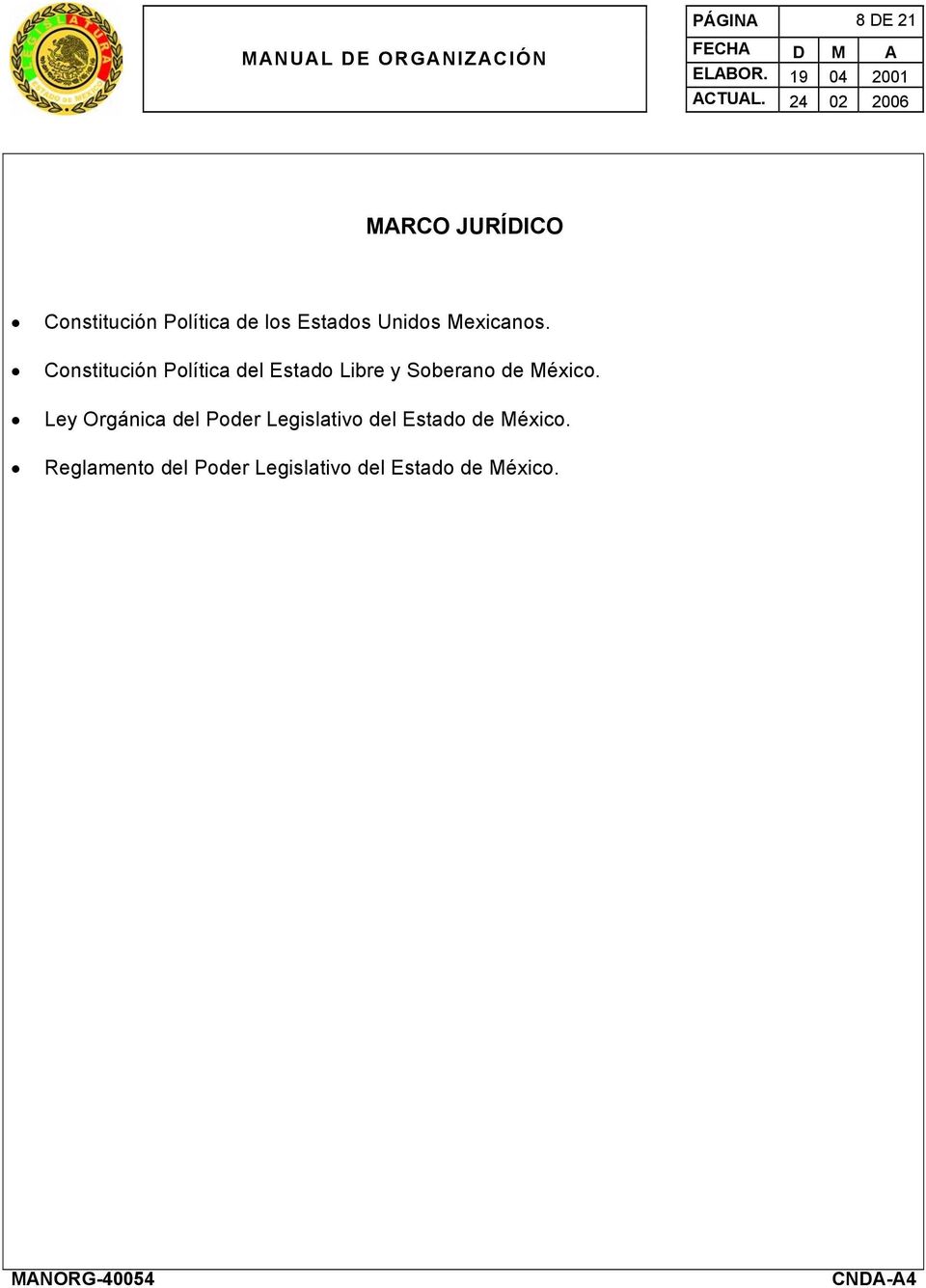 Constitución Política del Estado Libre y Soberano de México.