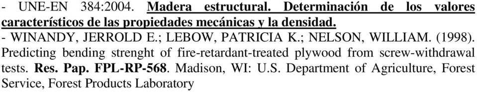 - WINANDY, JERROLD E.; LEBOW, PATRICIA K.; NELSON, WILLIAM. (1998).