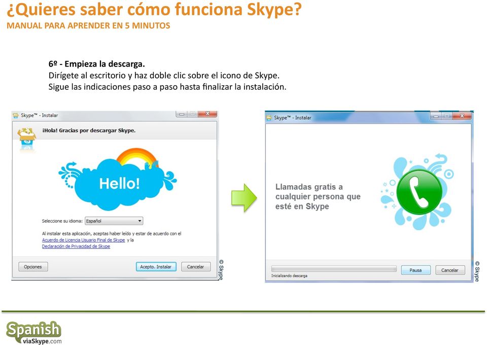 clic sobre el icono de Skype.