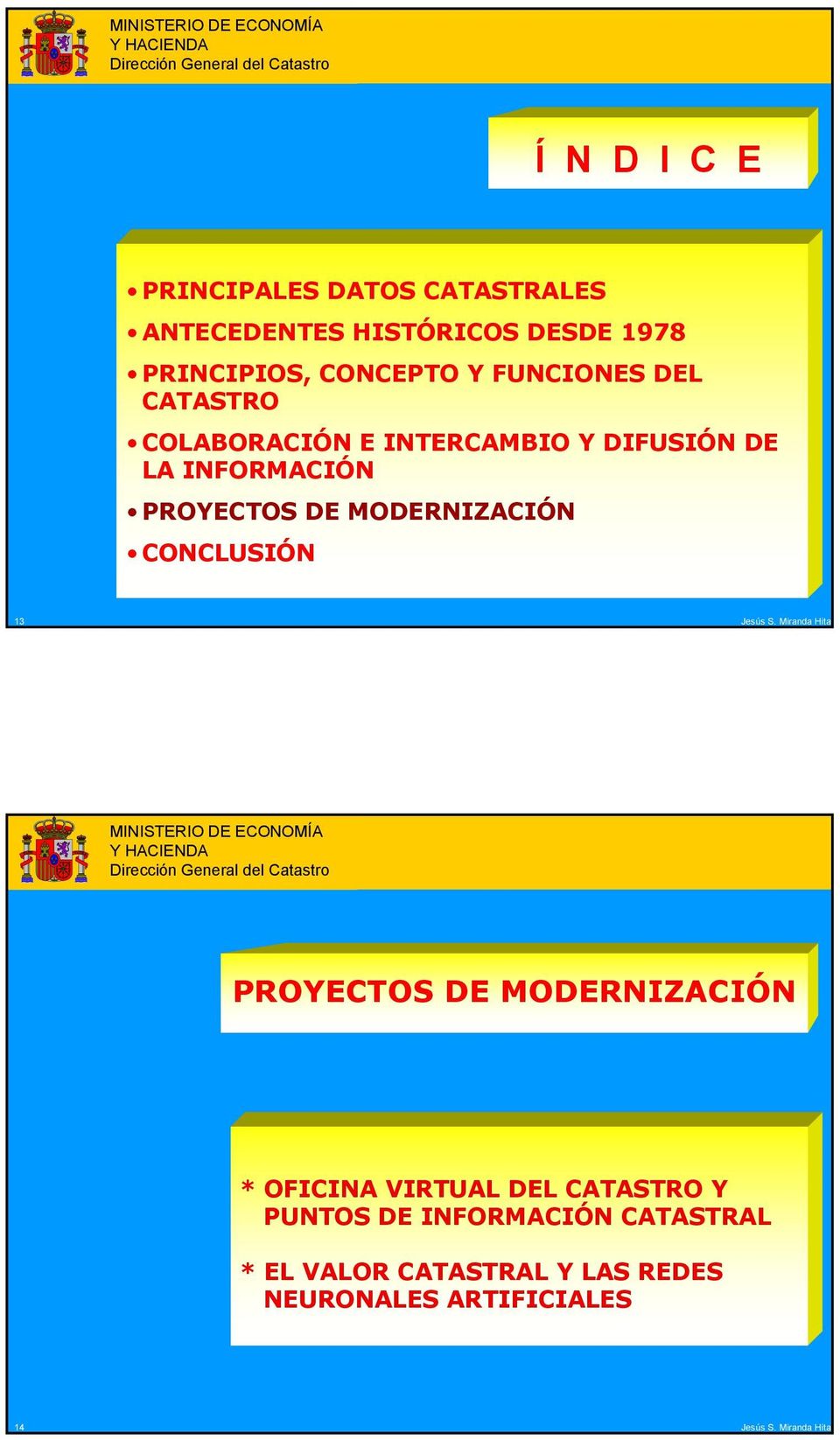 PROYECTOS DE MODERIZACIÓ COCLUSIÓ 13 PROYECTOS DE MODERIZACIÓ * OFICIA VIRTUAL DEL