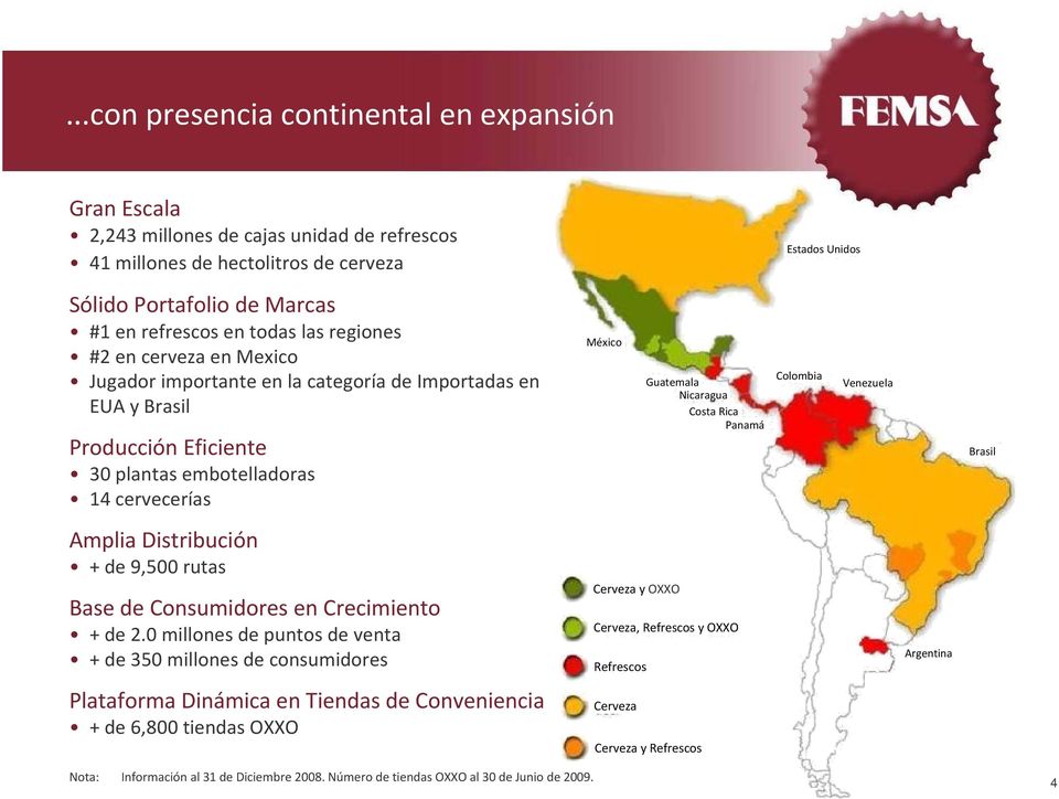 Costa Rica Panamá Colombia Venezuela Brasil Amplia Distribución + de 9,500 rutas Base de Consumidores en Crecimiento + de 2.