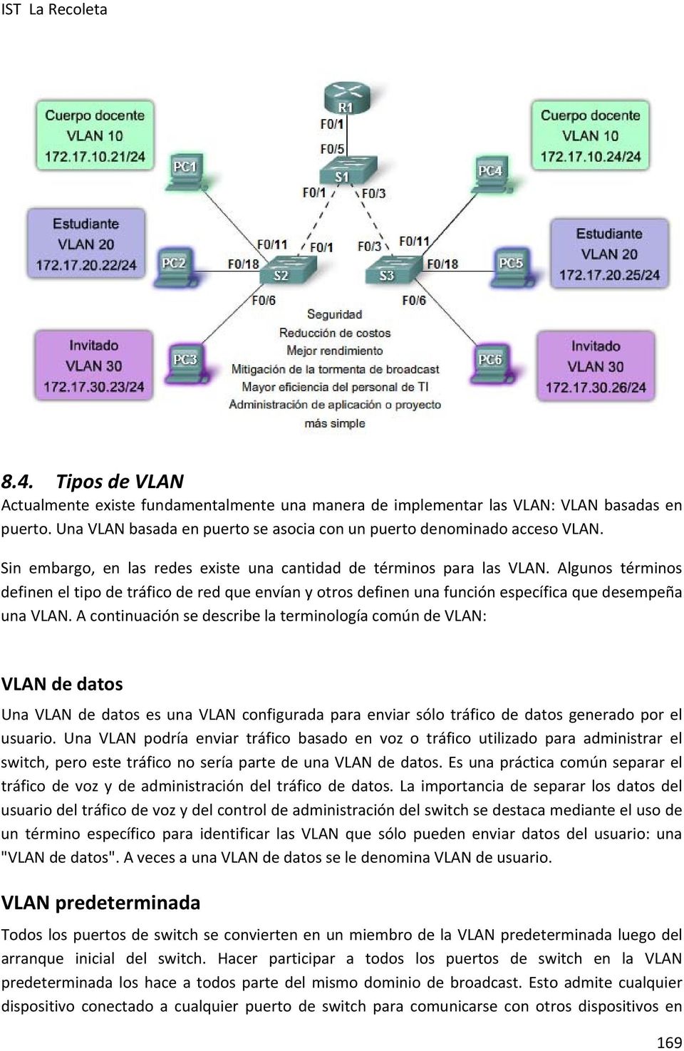 A continuación se describe la terminología común de VLAN: VLAN de datos Una VLAN de datos es una VLAN configurada para enviar sólo tráfico de datos generado por el usuario.