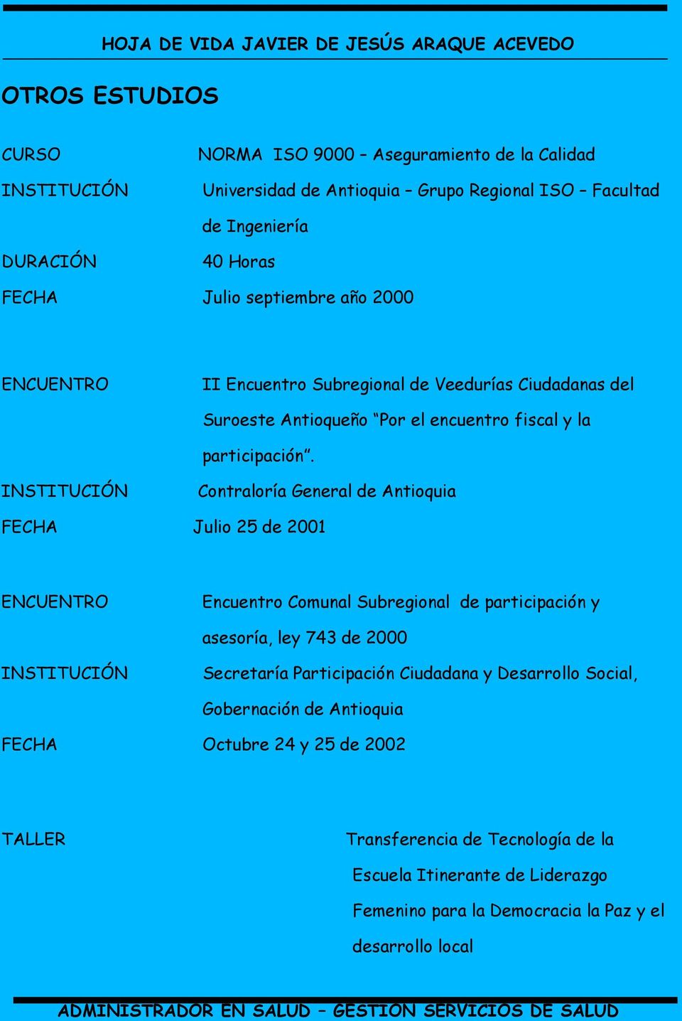 Contraloría General de Antioquia Julio 25 de 2001 ENCUENTRO Encuentro Comunal Subregional de participación y asesoría, ley 743 de 2000 Secretaría Participación