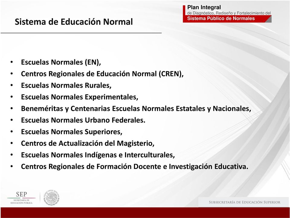 Nacionales, Escuelas Normales Urbano Federales.