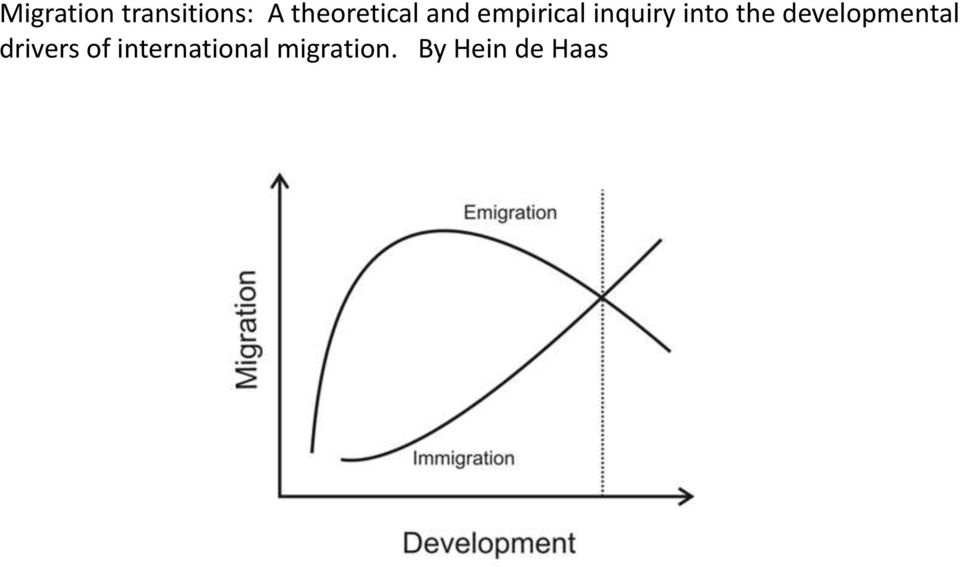 into the developmental drivers of