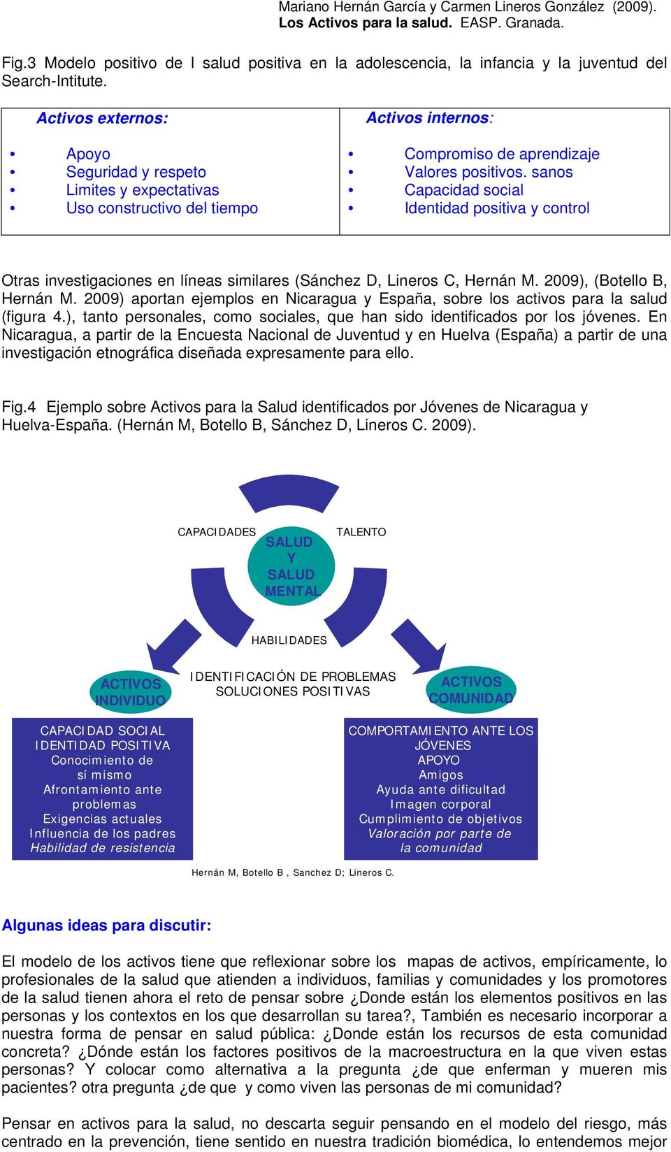 sanos Capacidad social Identidad positiva y control Otras investigaciones en líneas similares (Sánchez D, Lineros C, Hernán M. 2009), (Botello B, Hernán M.