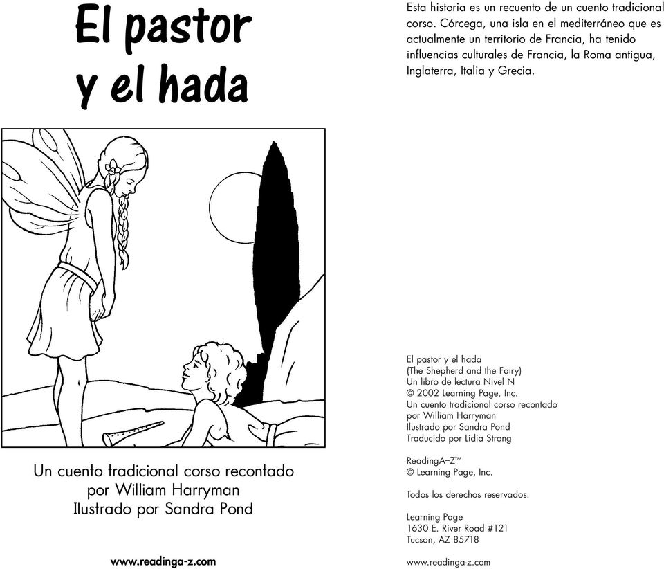 El pastor y el hada (The Shepherd and the Fairy) Un libro de lectura Nivel N 2002 Learning Page, Inc.