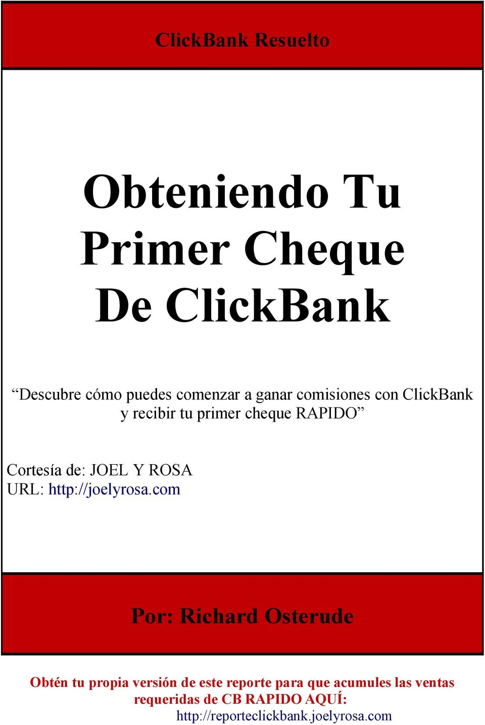 comisiones con ClickBank y recibir tu primer cheque