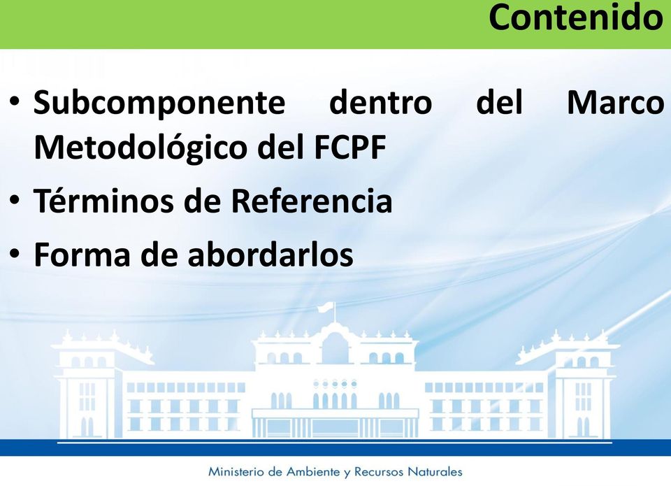 Metodológico del FCPF