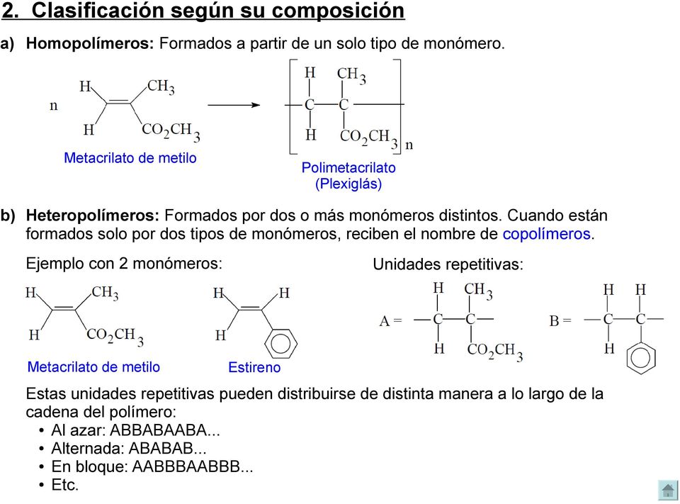 uando están formados solo por dos tipos de monómeros, reciben el nombre de copolímeros.
