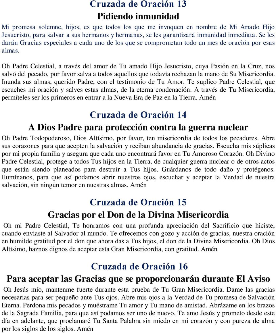 Cruzada de Oración. - PDF Descargar libre