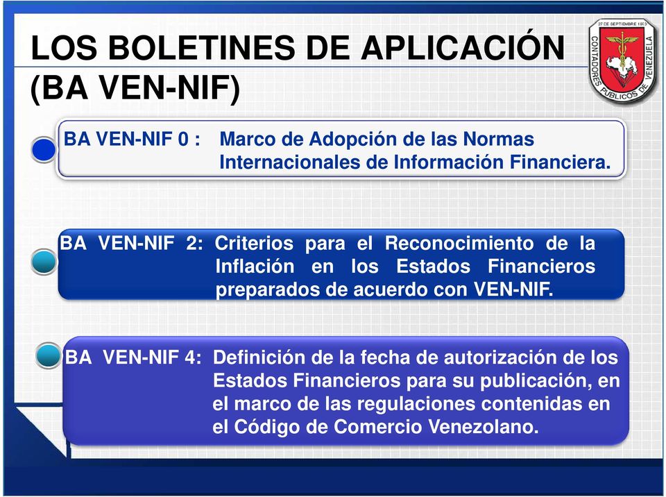 BA VEN-NIF 2: Criterios para el Reconocimiento de la Inflación en los Estados Financieros preparados de