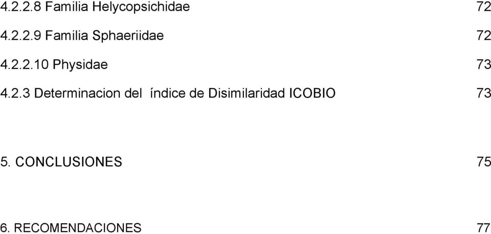 índice de Disimilaridad ICOBIO 73 5.