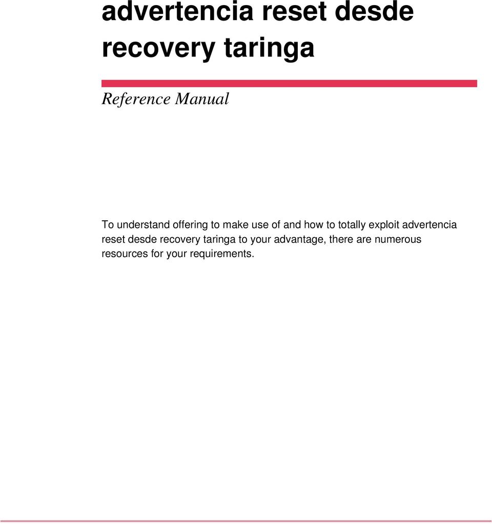 exploit advertencia reset desde recovery taringa to your