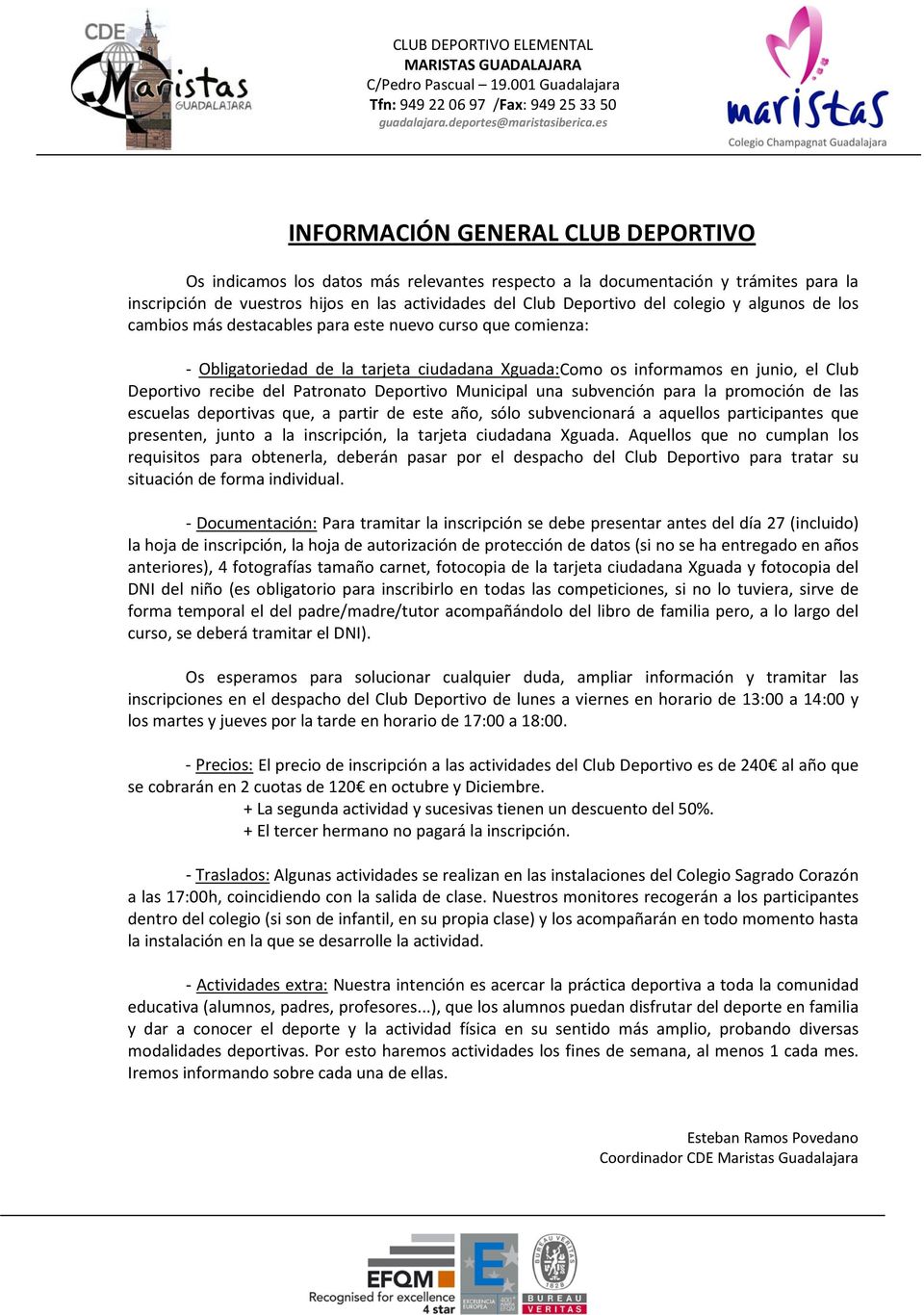 INFORMACIÓN GENERAL CLUB DEPORTIVO - PDF Descargar libre