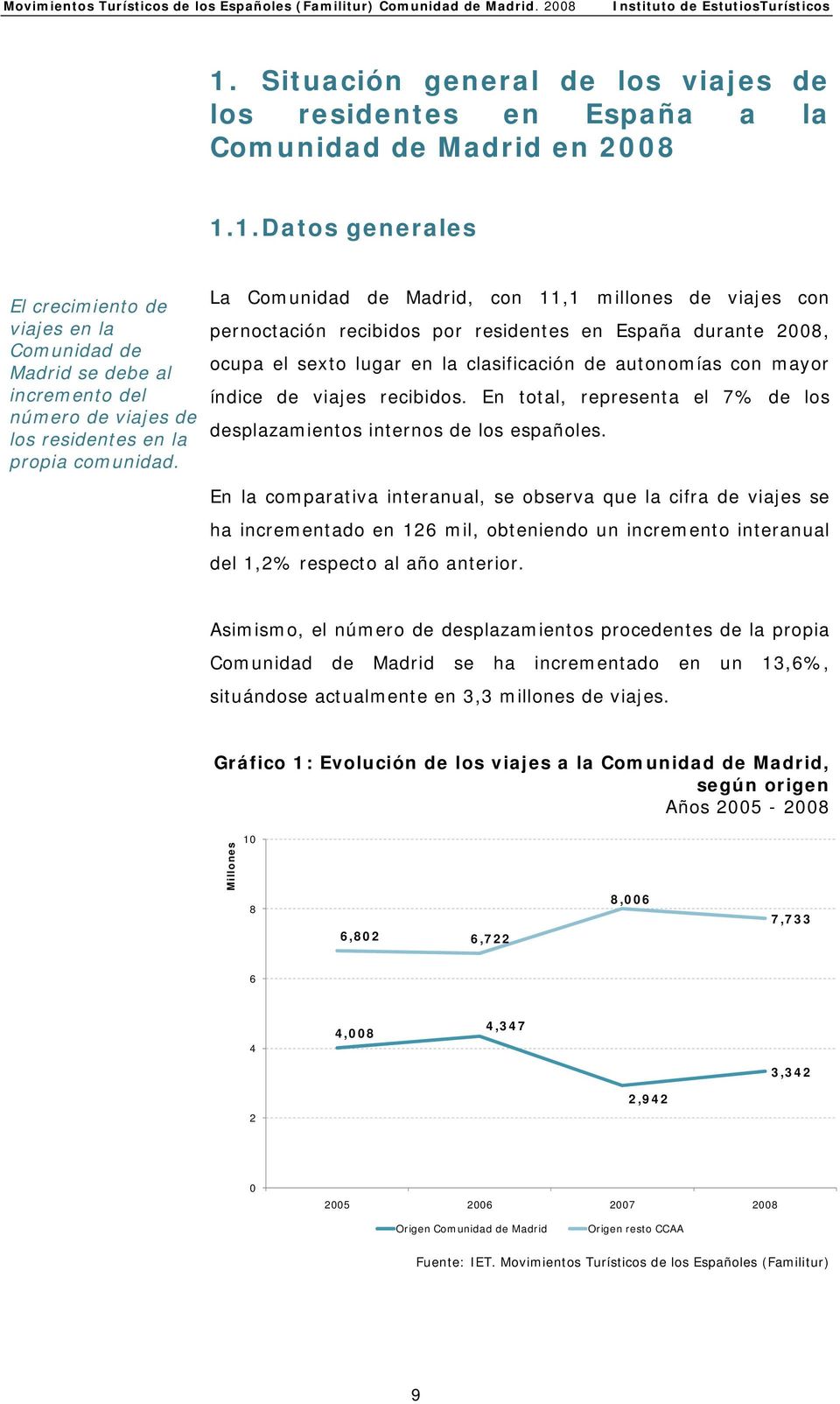 recibidos. En total, representa el 7% de los desplazamientos internos de los españoles.