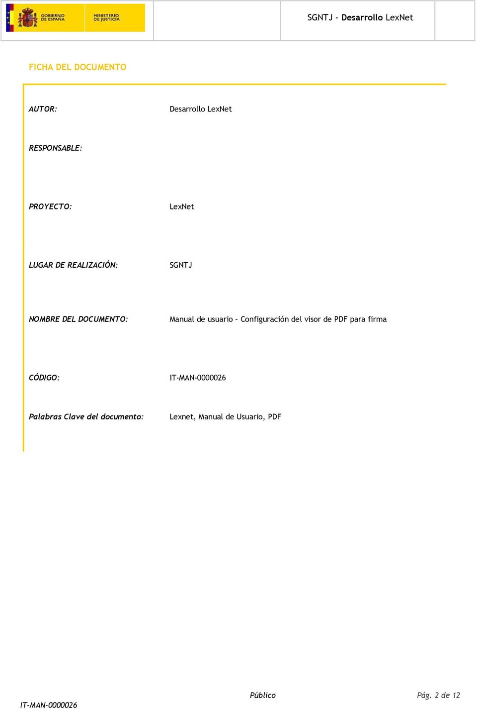 usuario Configuración del visor de PDF para firma CÓDIGO: Palabras