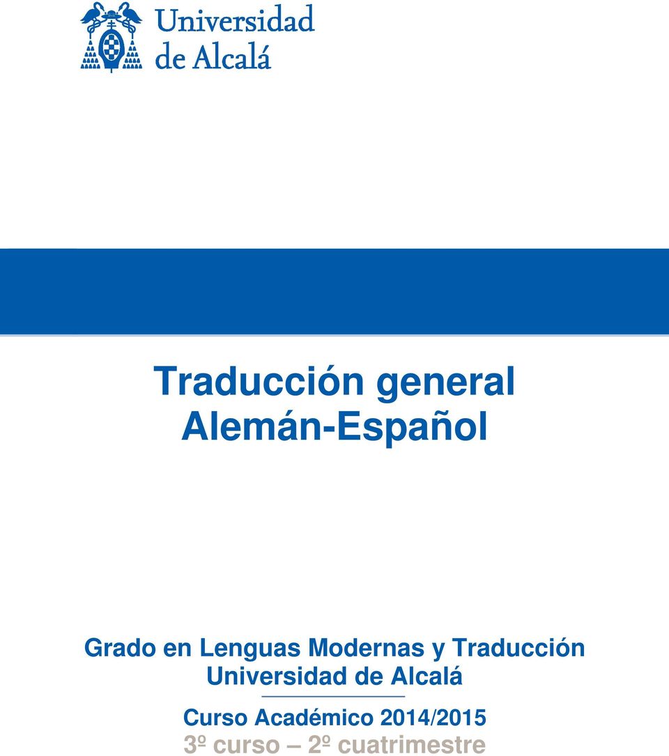 Traducción Universidad de Alcalá