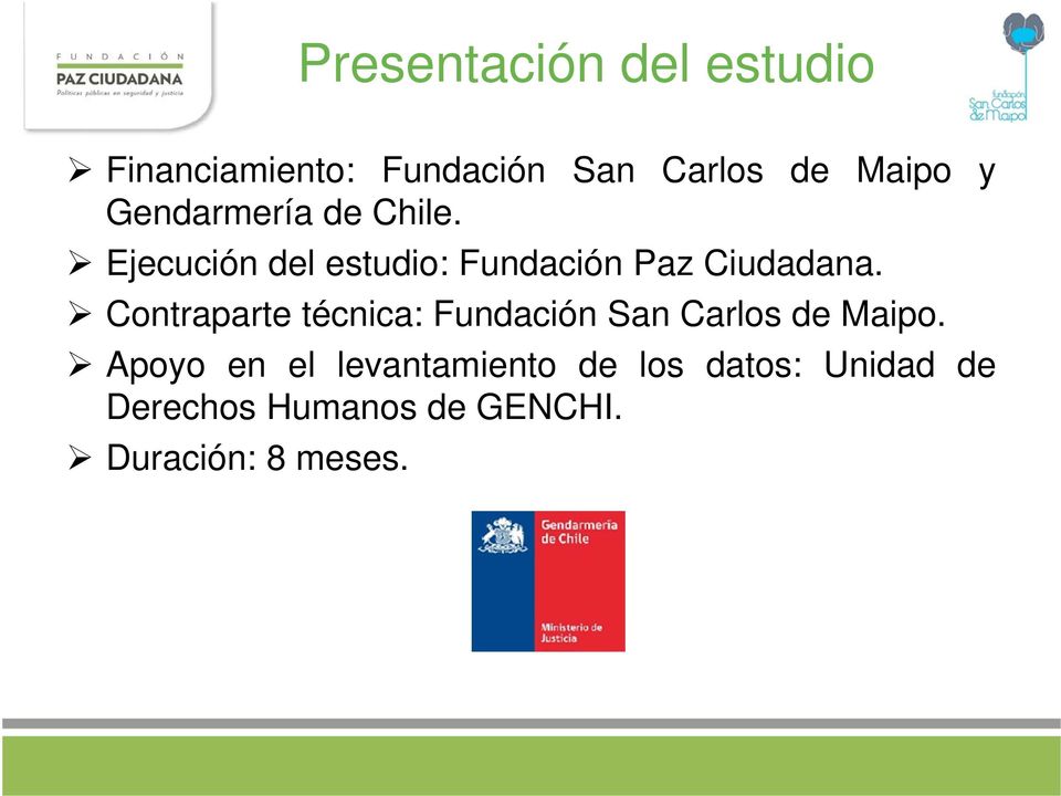 Contraparte técnica: Fundación San Carlos de Maipo.