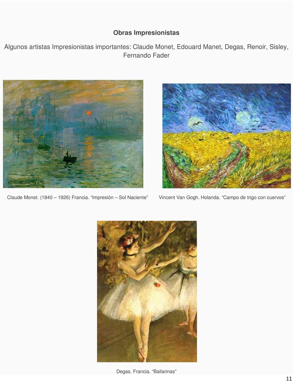 Claude Monet. (1840 1926) Francia.