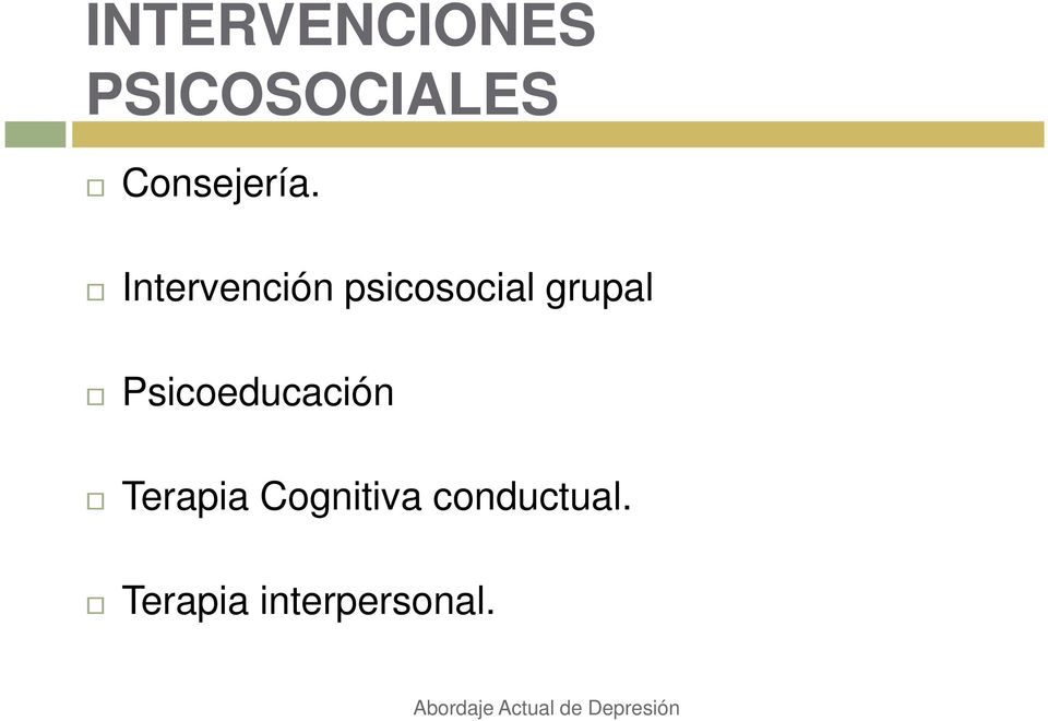 Intervención psicosocial grupal