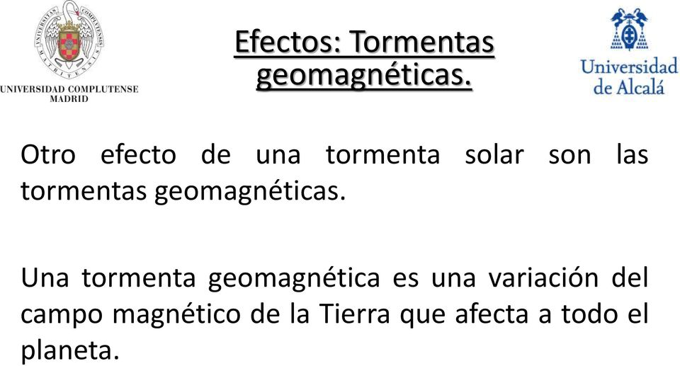 geomagnéticas.